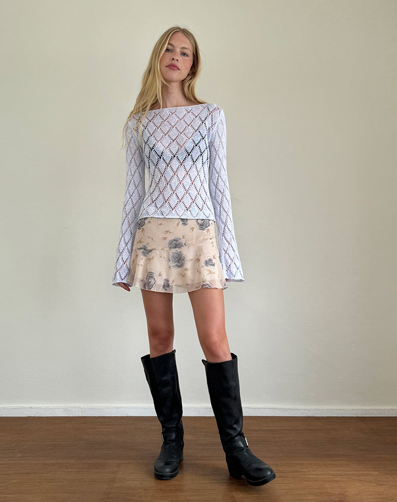 Image of Tate Pullover aus Metallic-Strick Silber