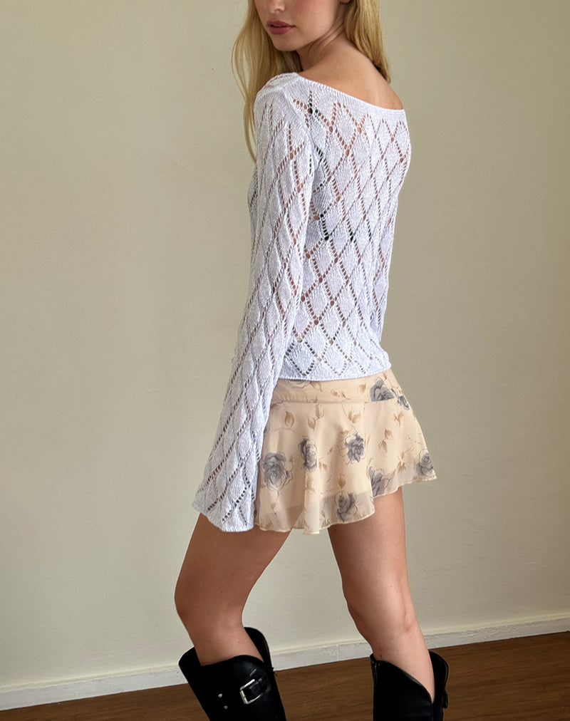 Image of Tate Pullover aus Metallic-Strick Silber