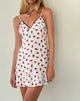 Image of Tavi Minikleid in Weiß Rose Polka