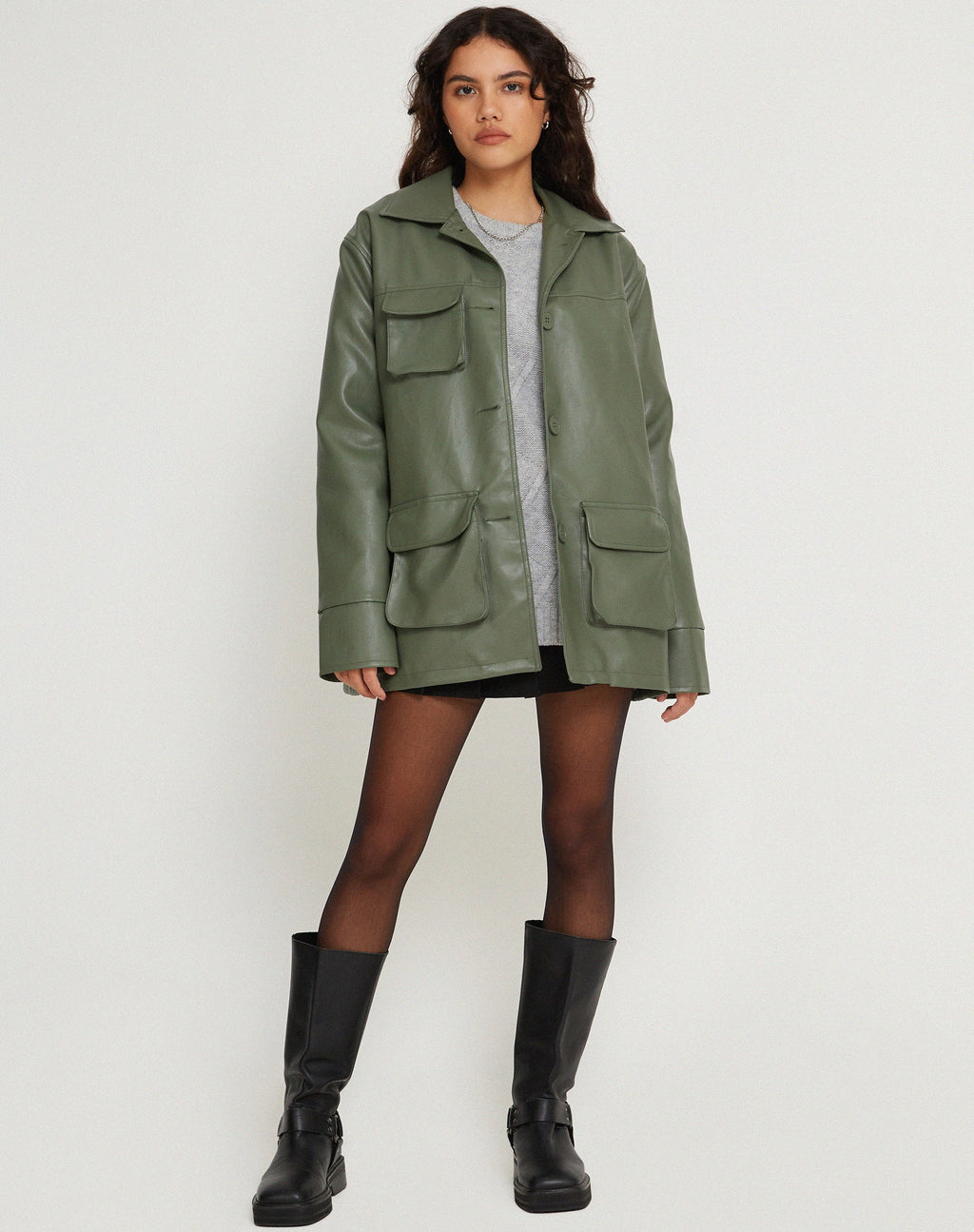 Tavira Jacke in PU Military Grün