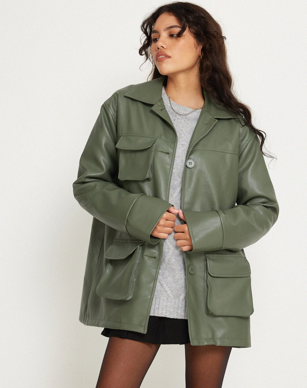 Tavira Jacke in PU Military Grün