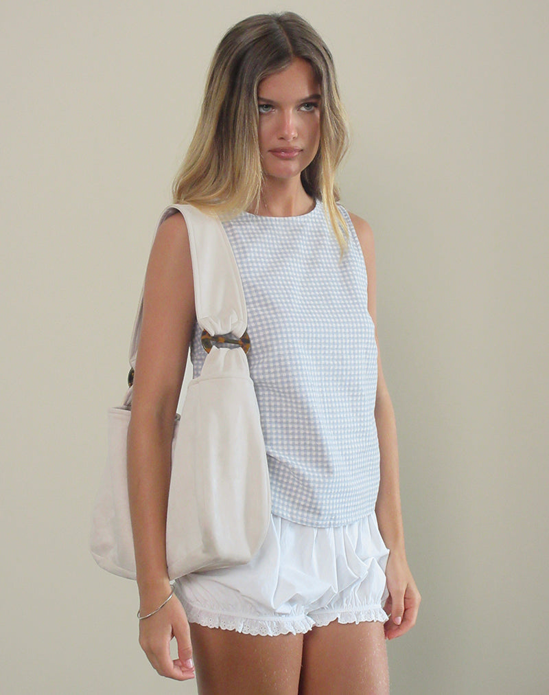Tetira Tasche mit doppelter Schildpattschnalle in Creme
