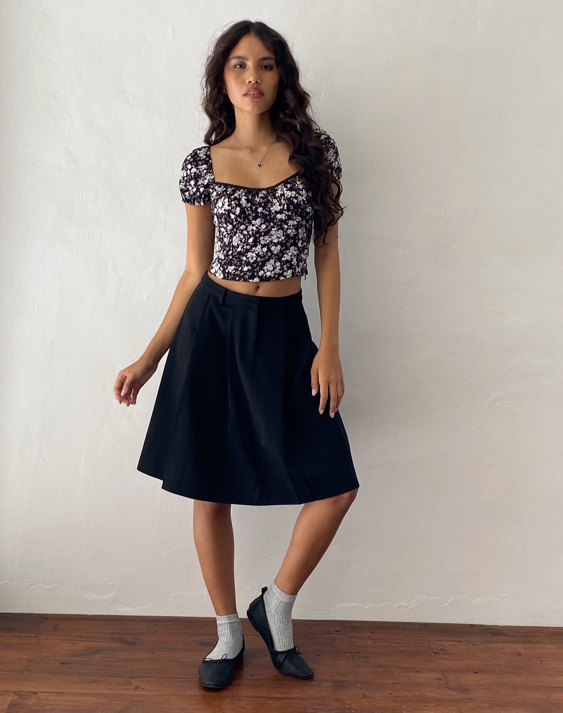 Bild von Tezu Sweetheart Top in Dark Wild Flower