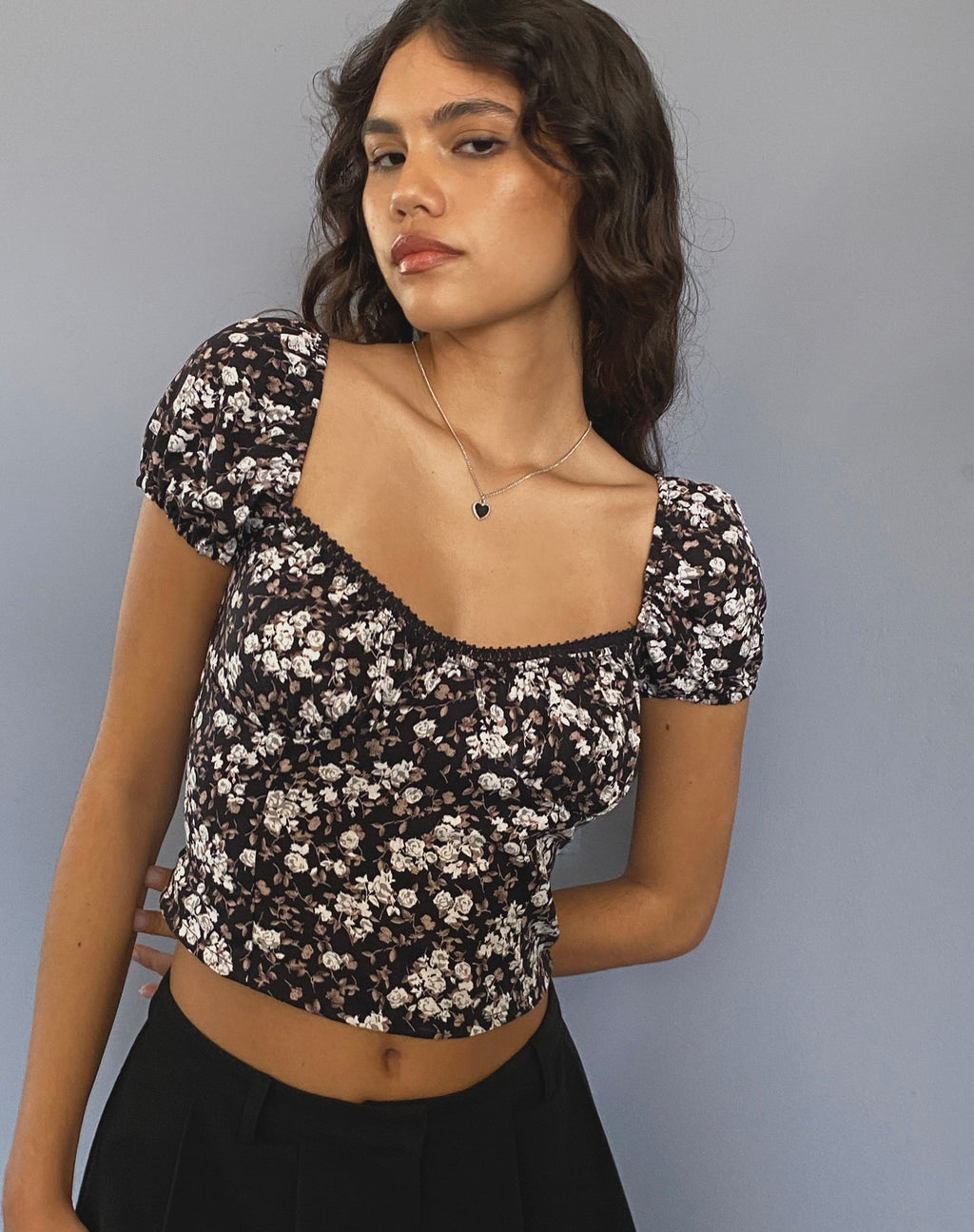 Tezu Sweetheart Oberteil in Dark Wild Flower