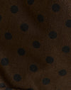 Braun mit schwarzem Polka-Druck