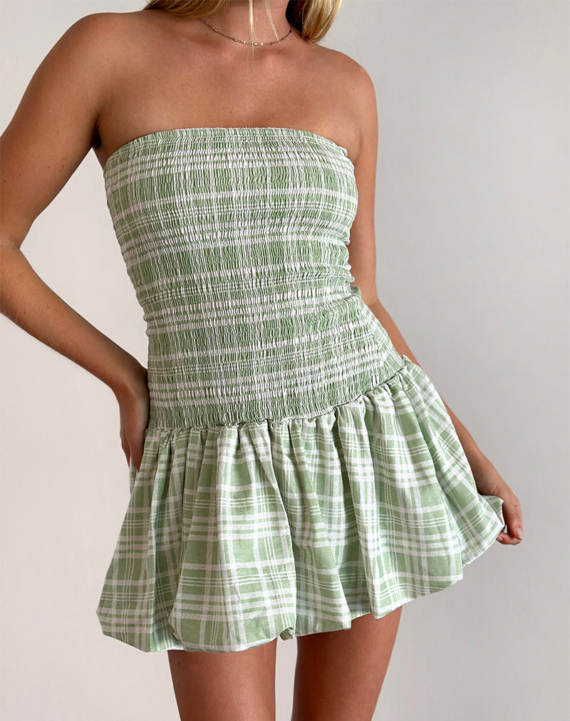 Tilikum Minikleid aus Tischtuch Neo Mint