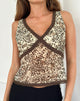 Image of Timmy Top in Wild Leopard mit brauner Spitze