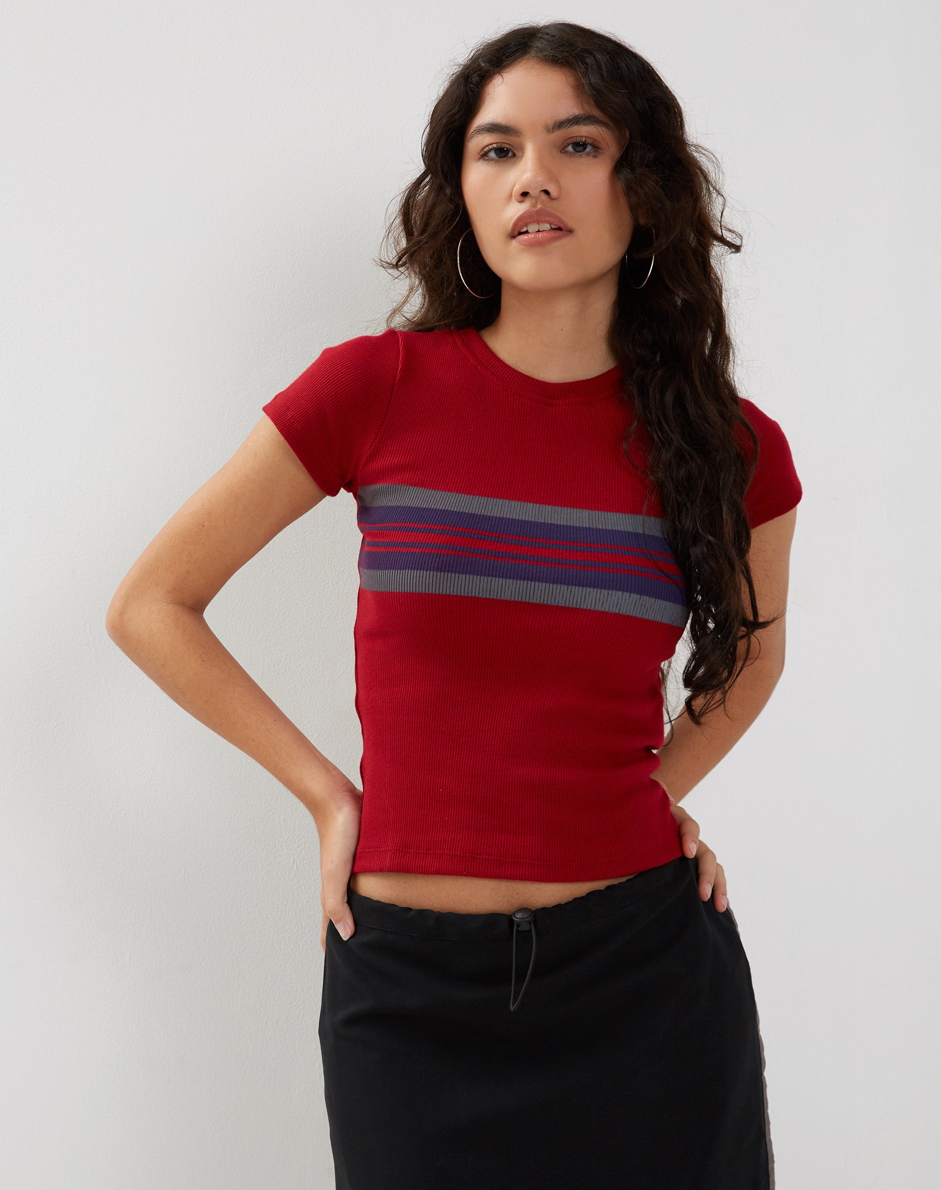 Bild von Tiona Top in Adrenalin Red Stripe