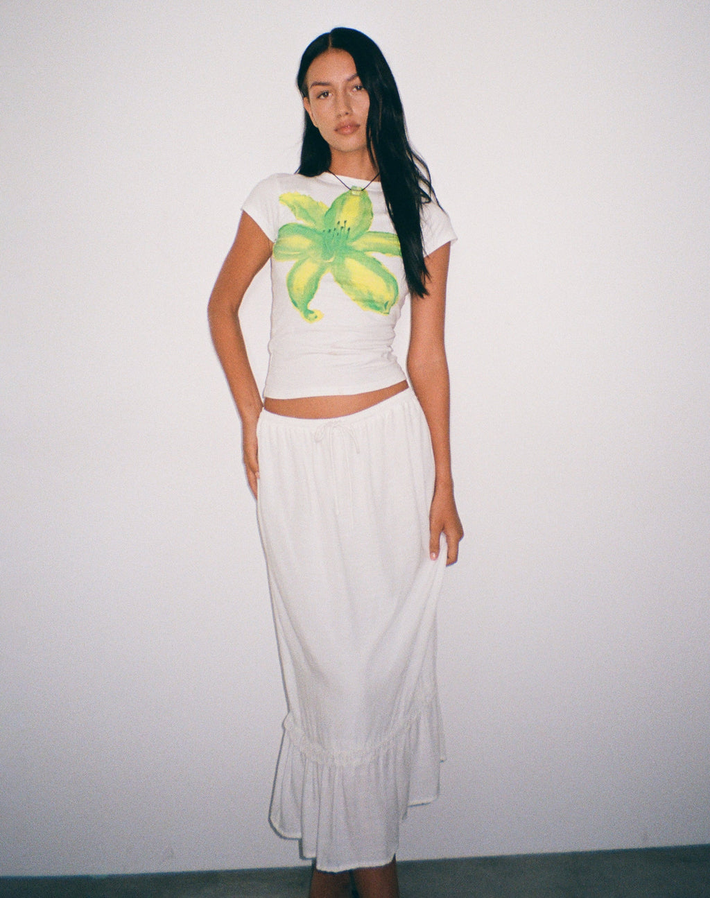 Tiona Bedrucktes Tee in Sommerblume Limette