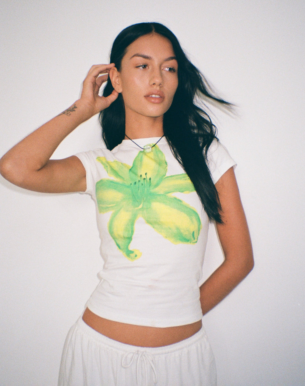 Tiona Bedrucktes Tee in Sommerblume Limette