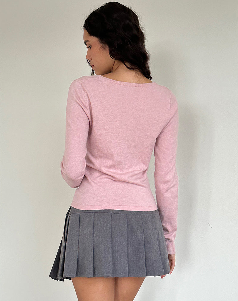 Bild von Tirzah Gebürstetes Strickoberteil in Rosa