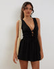 Bild von Valhala Front Tie Mini Dress in Schwarz