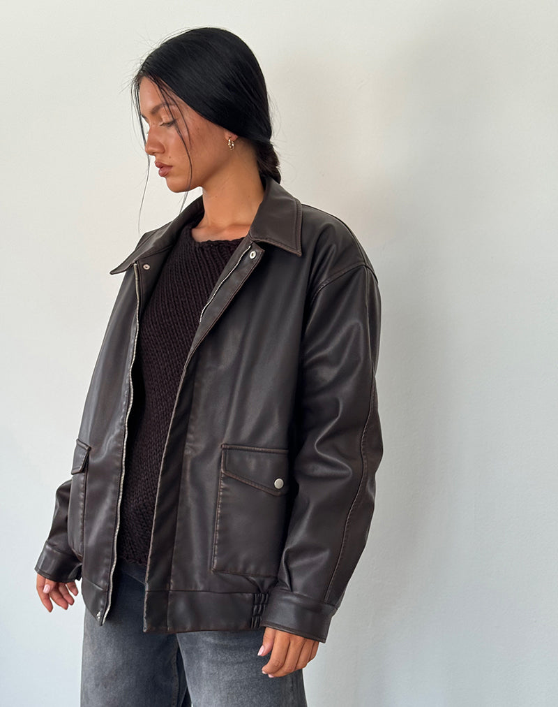 Bild von Tobias Jacke in PU Dark Chocolate