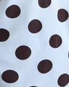 Großes Polka Blau Braun