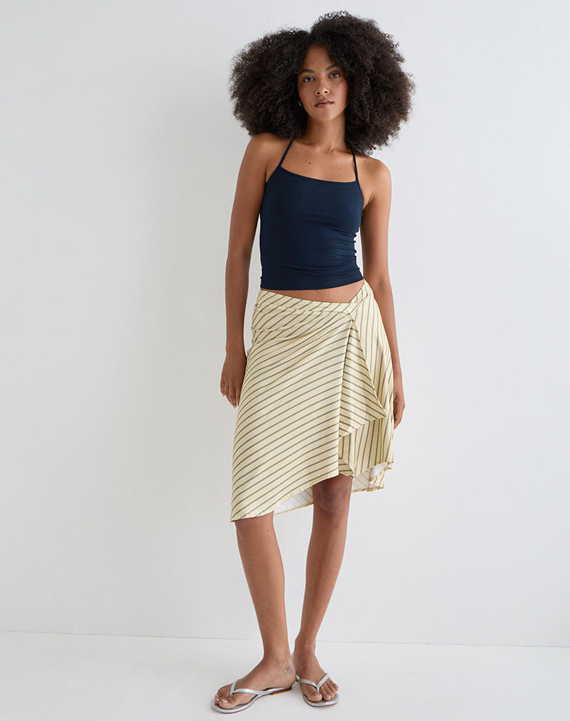 Bild von Tomoe Neckholder-Top aus Rayon Jersey Navy