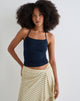 Bild von Tomoe Neckholder-Top aus Rayon Jersey Navy