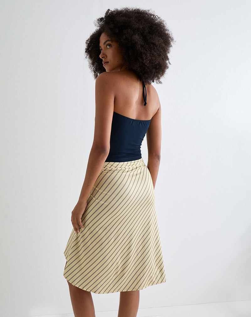Bild von Tomoe Neckholder-Top aus Rayon Jersey Navy