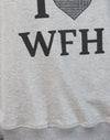Grau meliert mit „I Love WFH“-Grafik