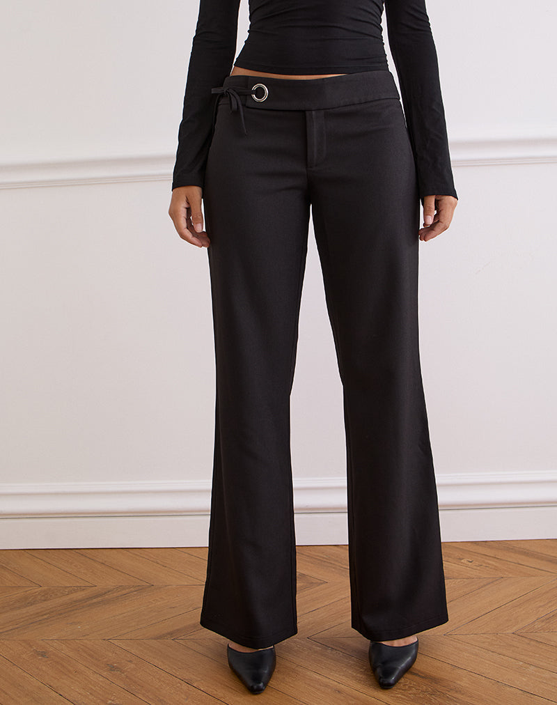 Image von Tova Tie Tailoring Hose in Schwarz