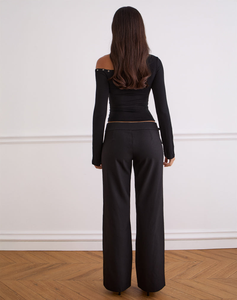 Image von Tova Tie Tailoring Hose in Schwarz