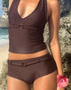 Image of Avi Badeshorts in Braun mit Gürtel