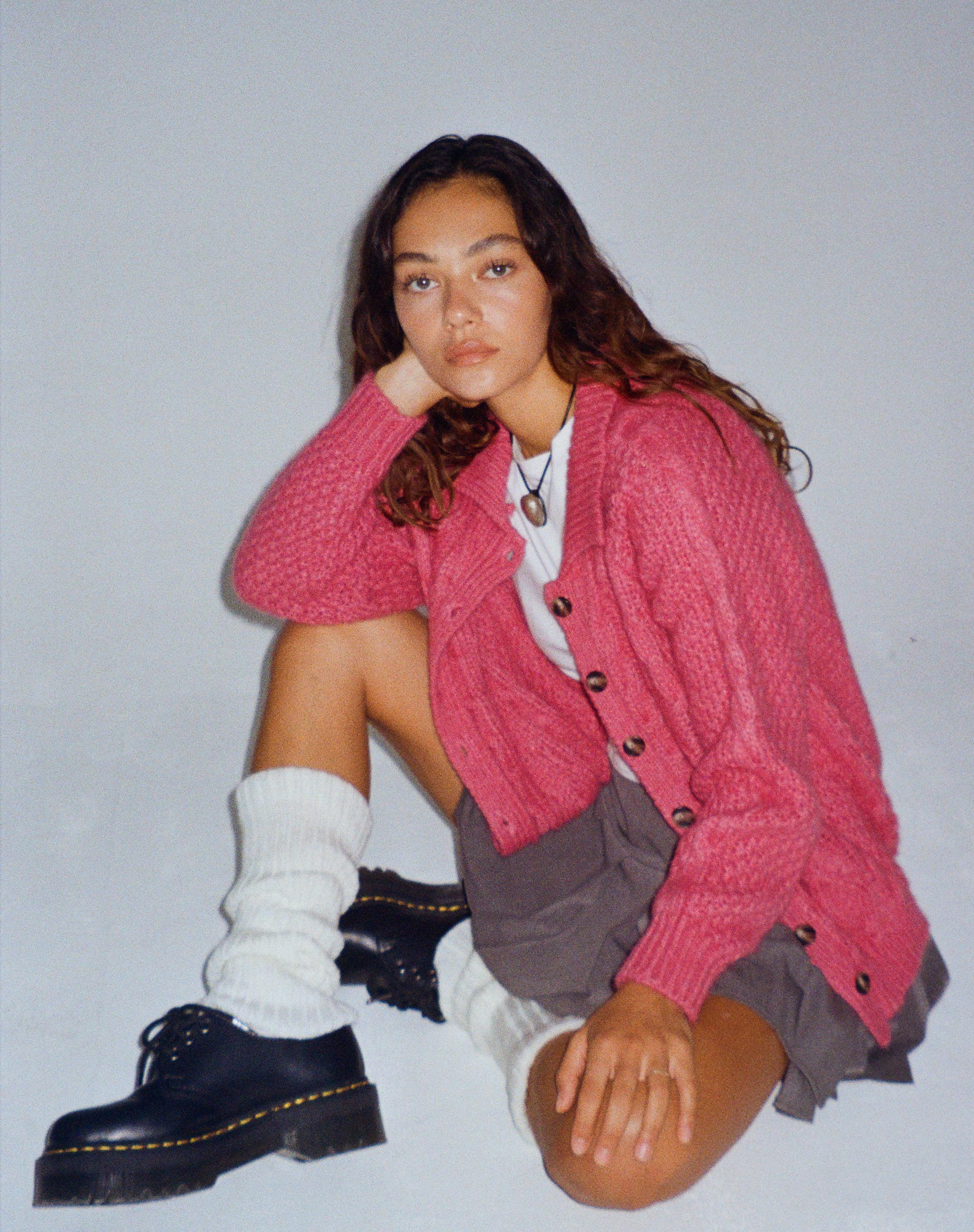 Bild von Triny Cardi in Kabelstrick Rosa