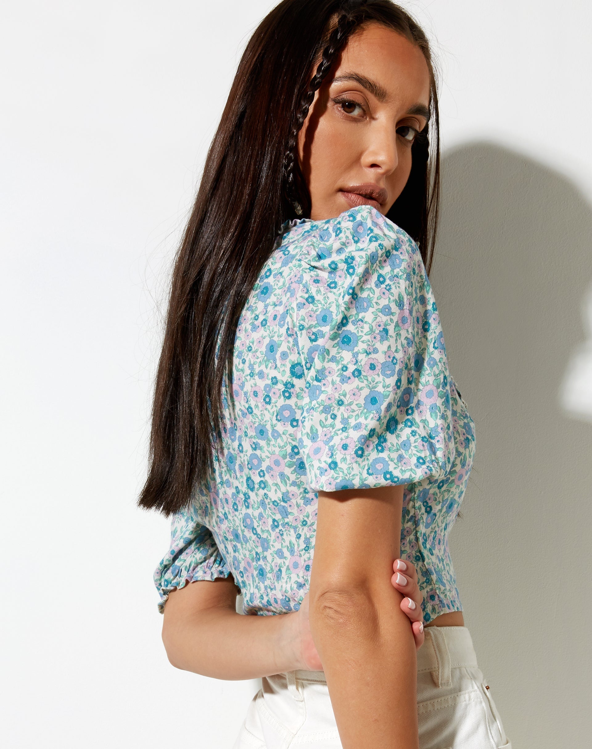 Bild von Tucci Top in Flower Power Blau