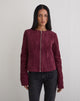 Image of Ukiyo Jacke aus Wildlederimitat Burgund