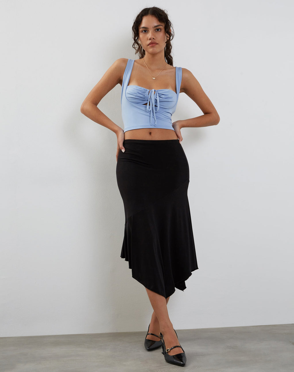 Ulani Crop Top in Kornblumenblau