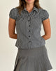 Bild von Ulsan Fitted Shirt in Schwarz und Grau gestreift