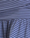 blau und schwarz gestreift