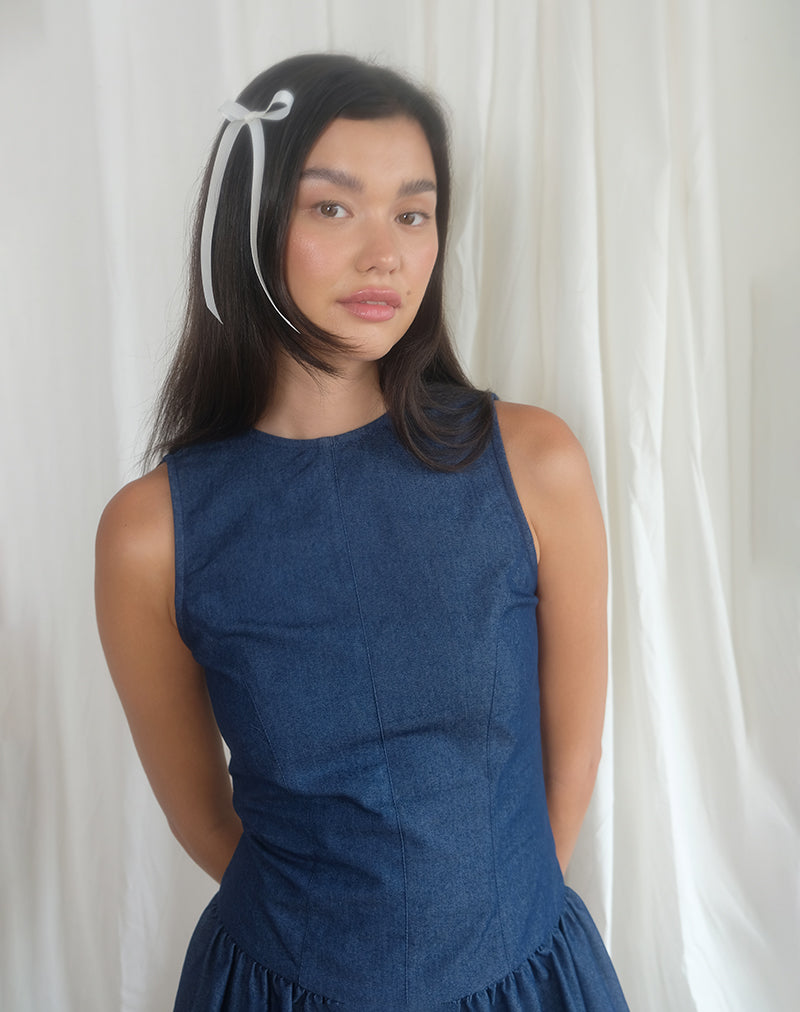 Bild von Uretta Maxikleid in Denim Indigo