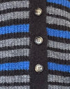 Hellgrau und blau-grau gestreift