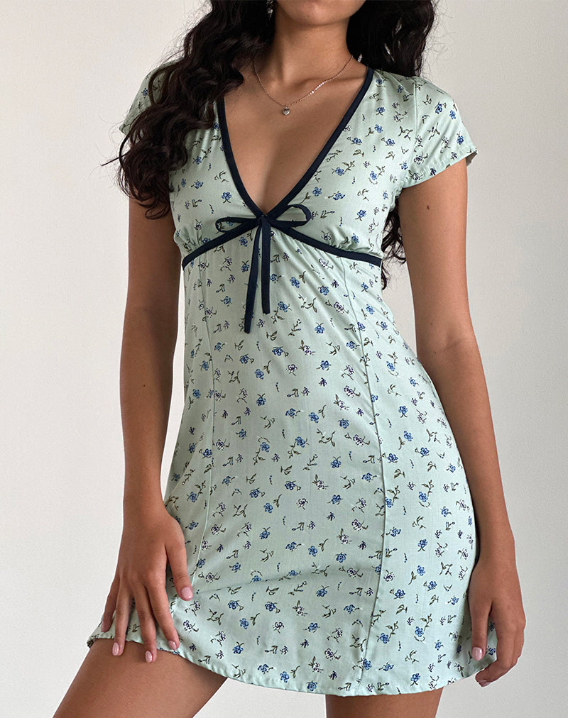 Vaiso Minikleid in hübschem Blütengrün