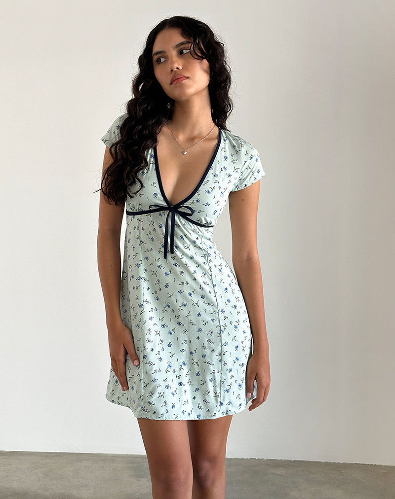 Vaiso Minikleid in hübschem Blütengrün