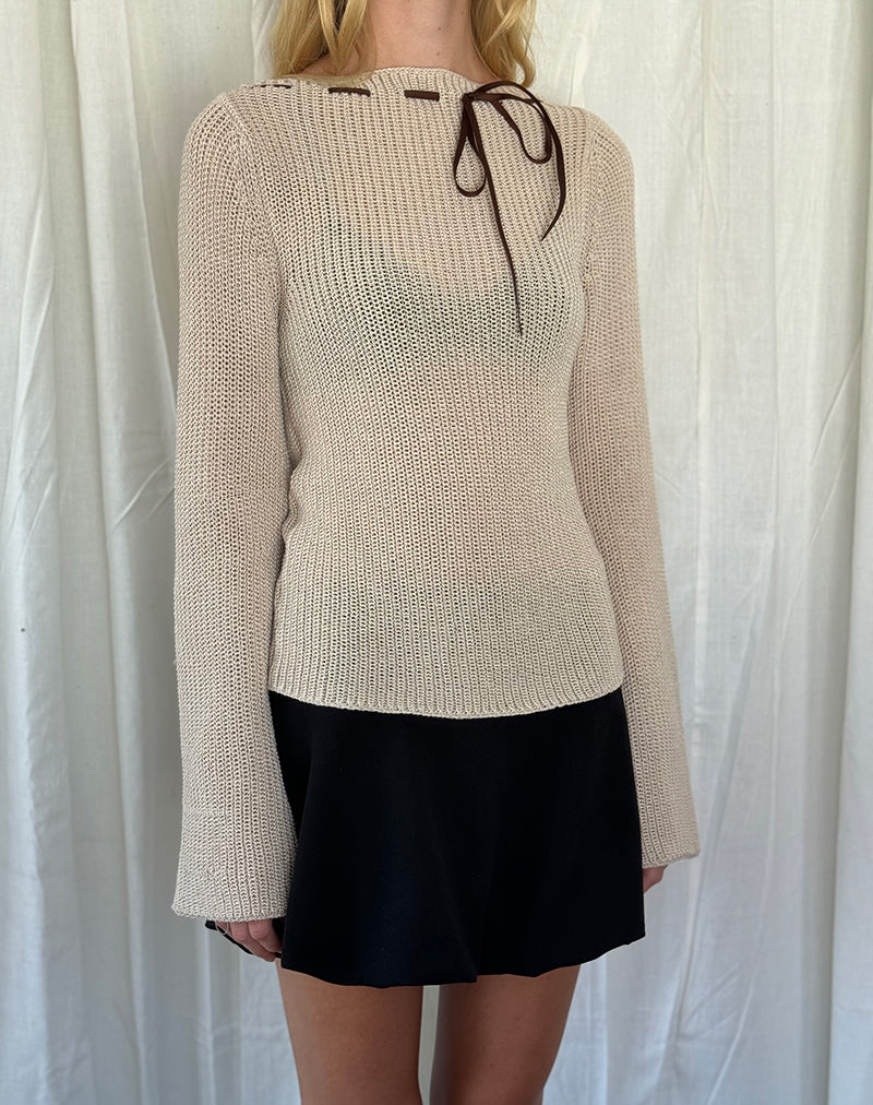 Valorie Strickpullover in Hafer