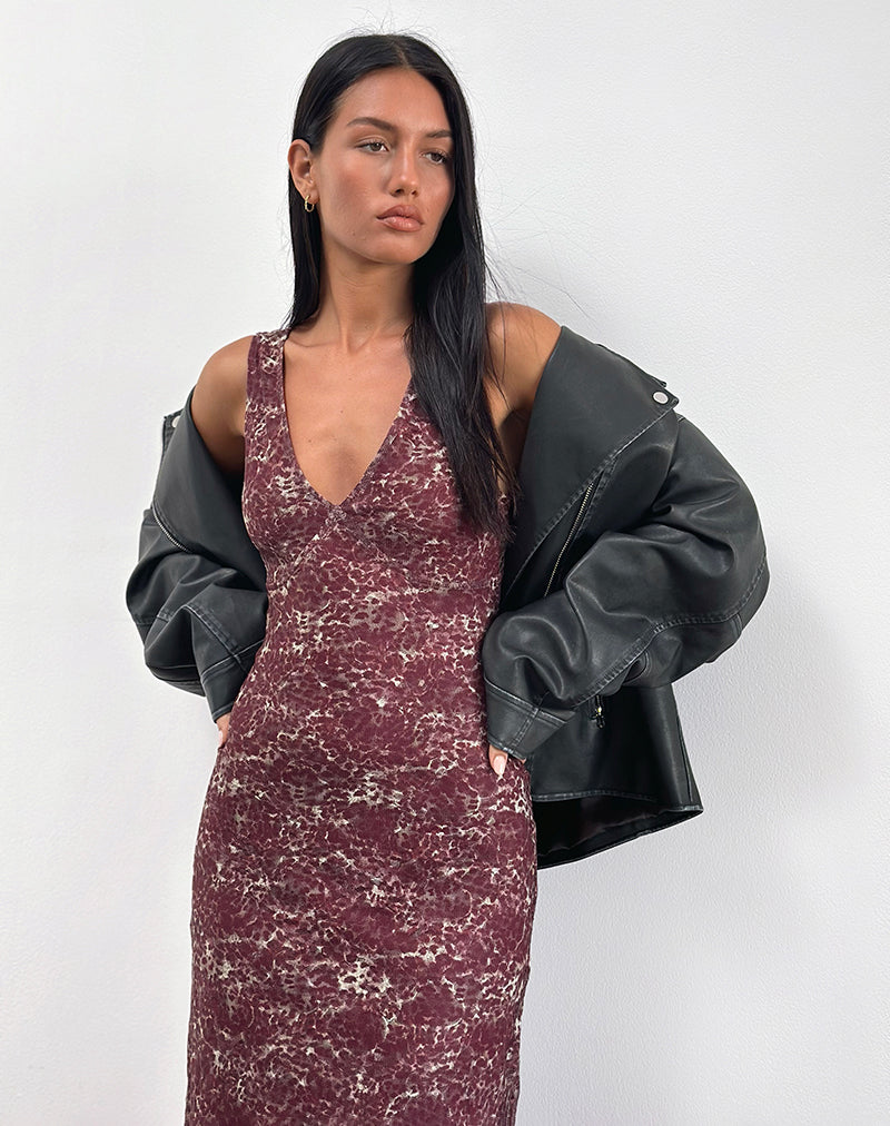 Image of Vatika Maxikleid in abstraktem Leo Spot