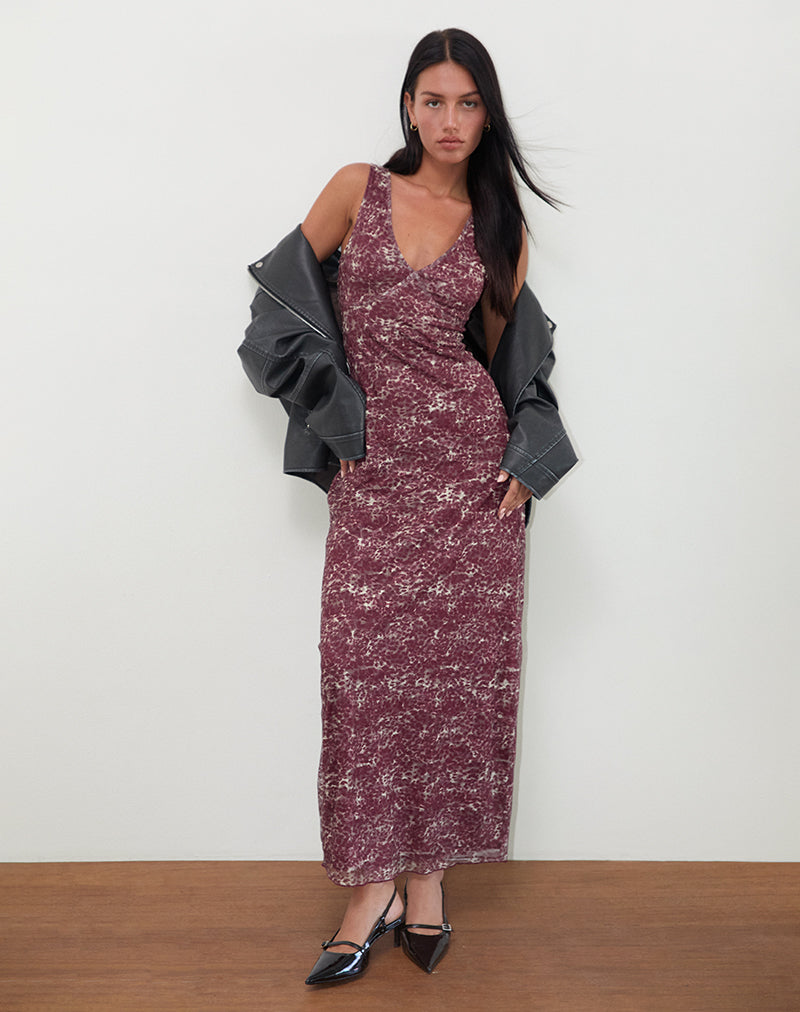 Vatika Maxikleid in abstraktem Leo Spot