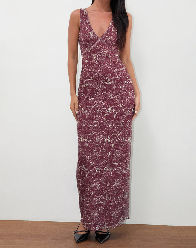 Vatika Maxikleid in abstraktem Leo Spot