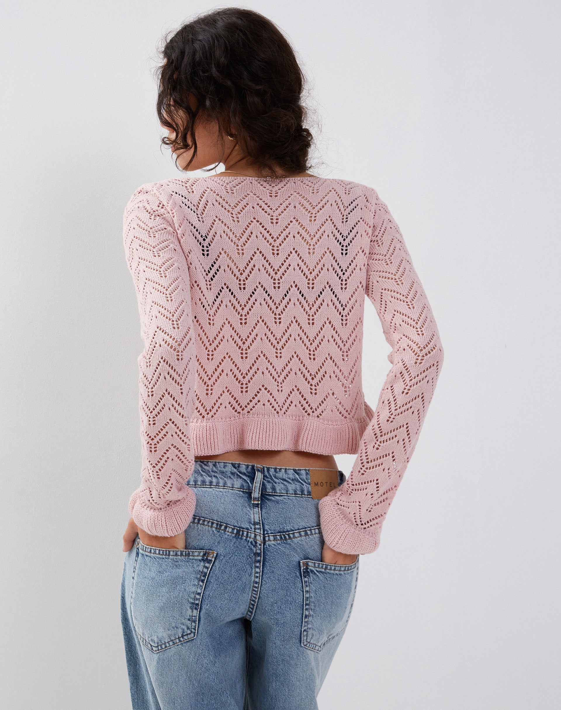 Image von Vella Strickjacke in gestricktem Rosa