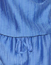 Blauer Chiffon mit gemalten Streifen