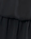 Schwarzer Chiffon mit Innenfutter