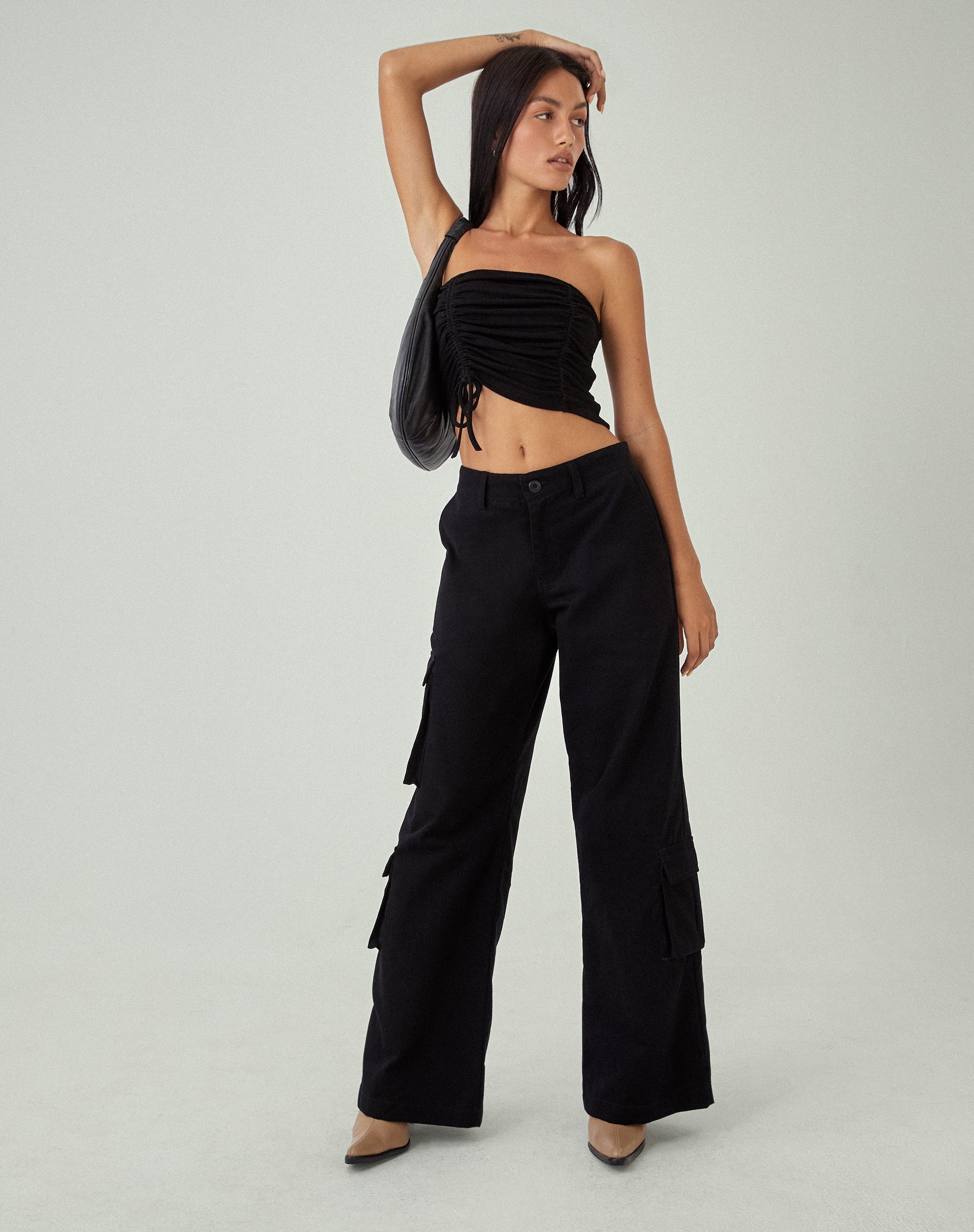 Bild von MOTEL X JACQUIE Verena Bandeau Top in Schwarz