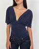 Bild von Vernia Plunge Batwing Top in Cupro Navy