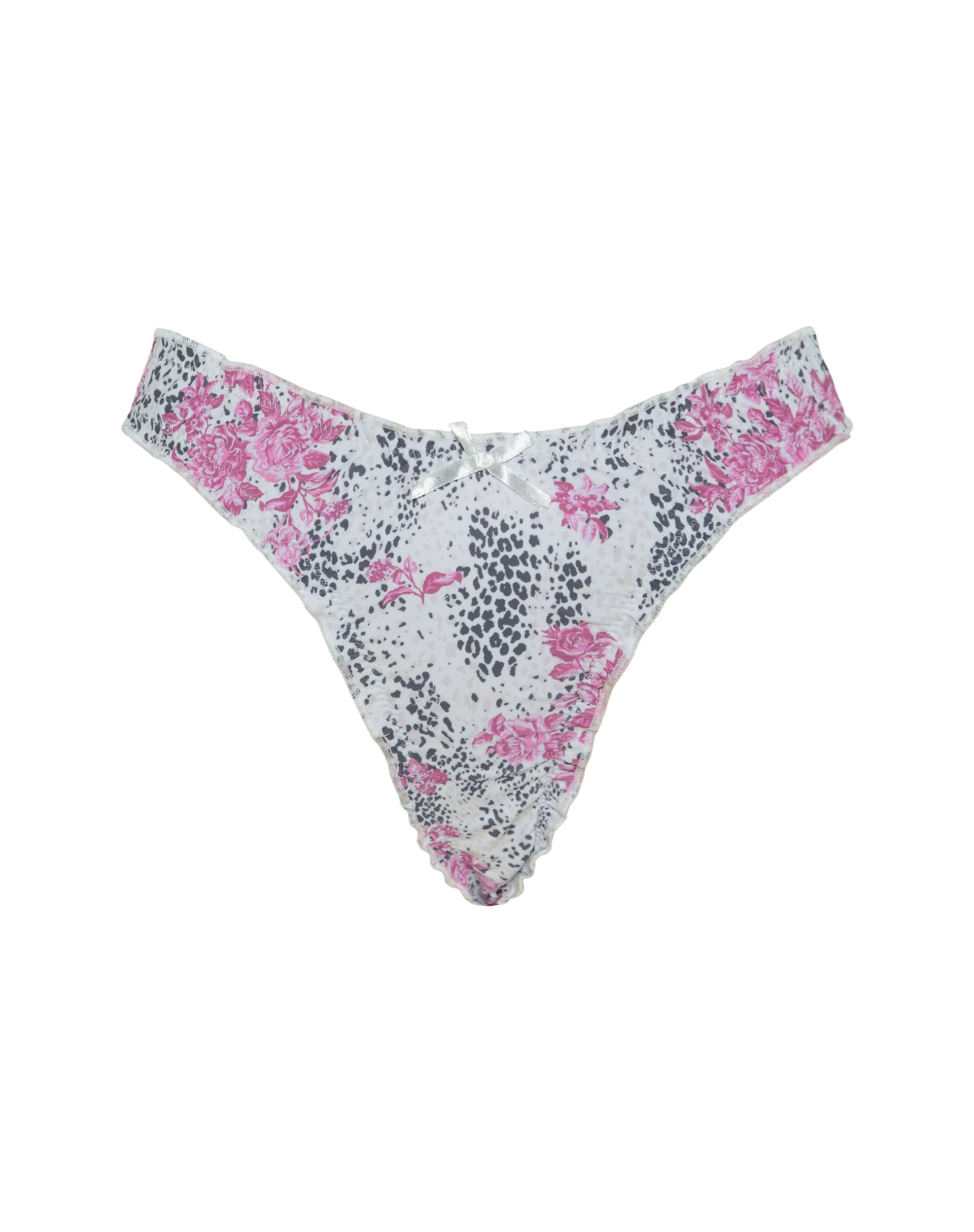Bild von Veroly Bikiniunterteil in Weiß Dschungelblumenprint