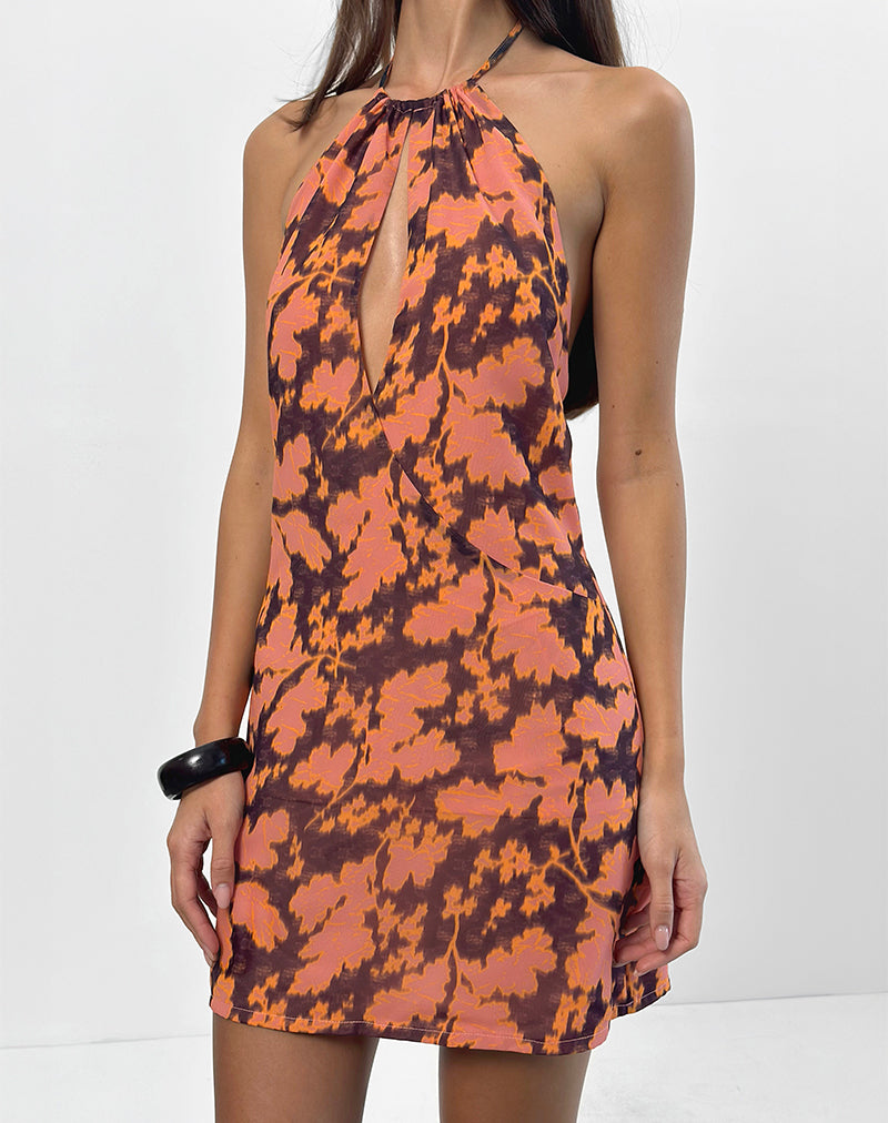 Veslina Minikleid in Furnishing Floral