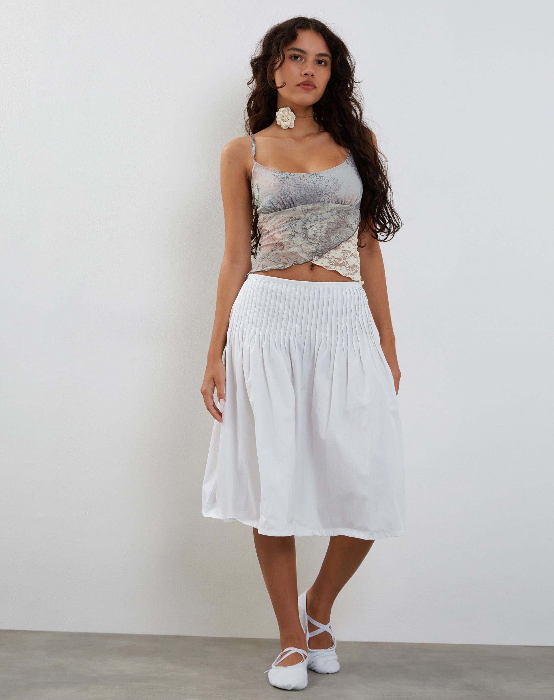 Image of Vienna Cami Top aus floraler Spitze in Pastellfarben