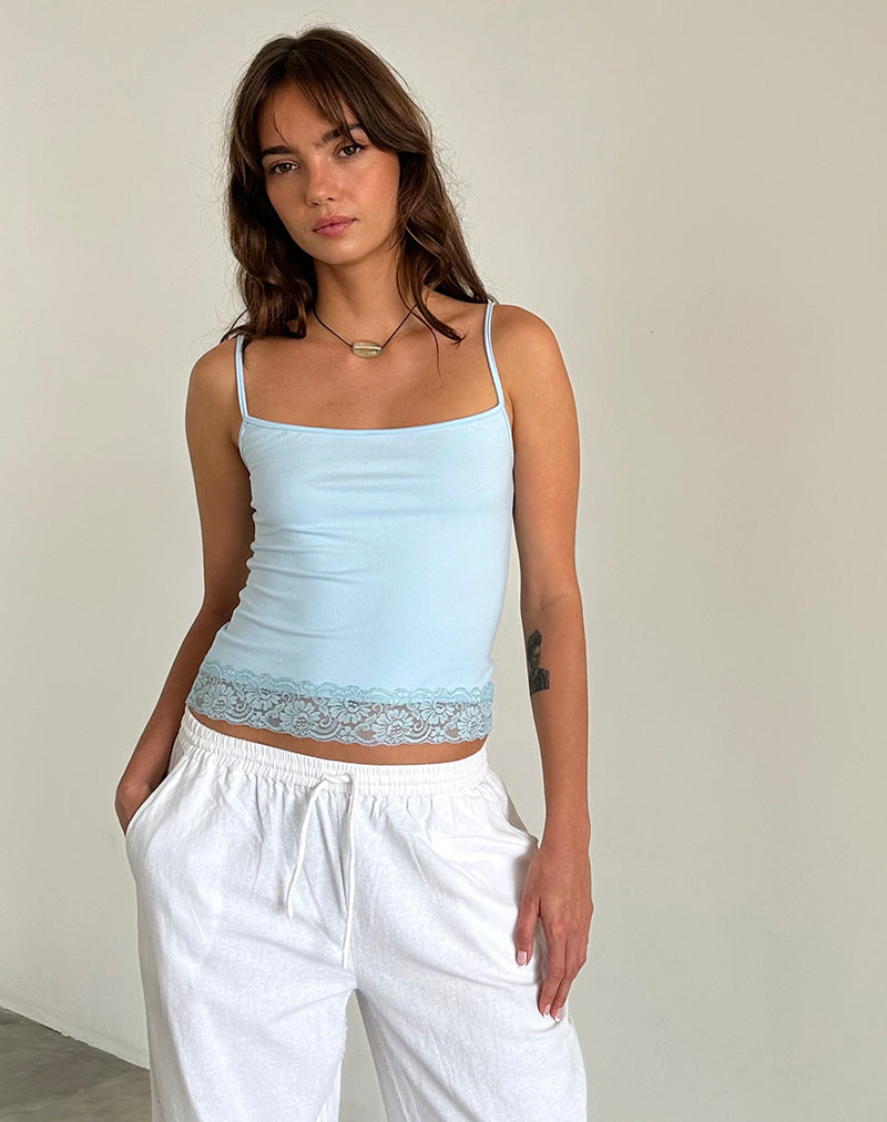 Bild von Vikha Vest Top in Soft Slinky Blau