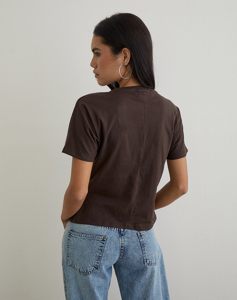 Bild von Viman Top in Jersey Schokolade