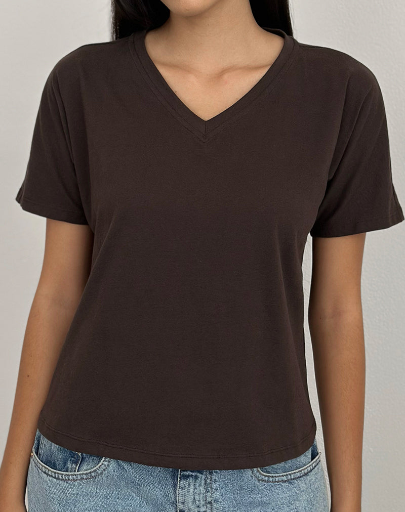Bild von Viman Top in Jersey Schokolade